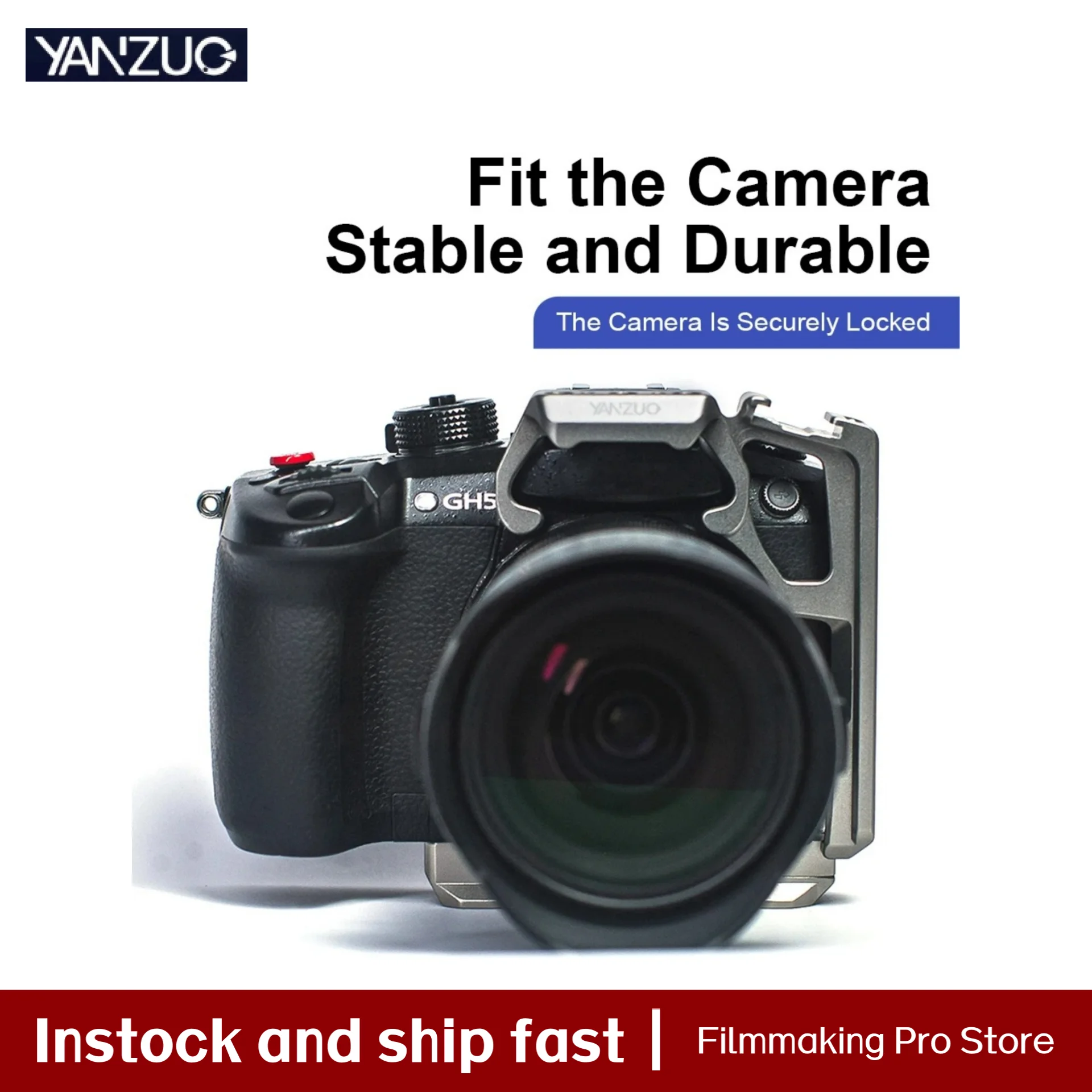 Jaula de cámara YANZUO de aleación de aluminio Gh5 para cámara Panasonic LUMIX GH5 para disparo Horizontal Vertical