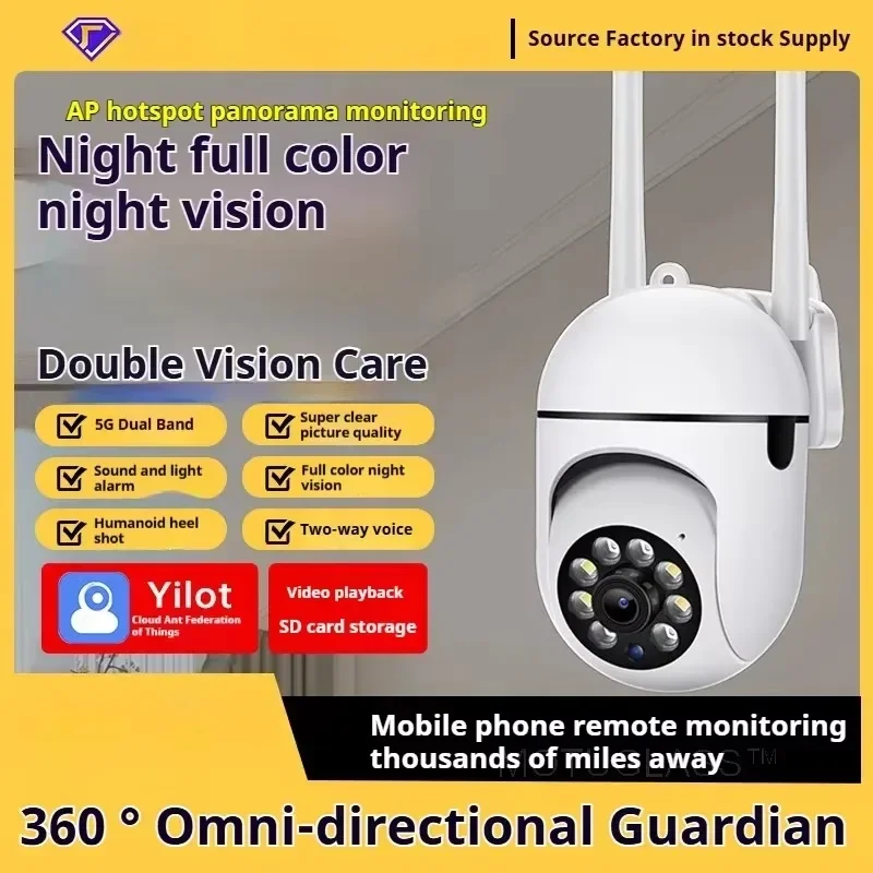 Wireless 5G Outdoor Camera with Two-Way Audio, Indoor/Outdoor Use, Full Color Day & Night Monitoring