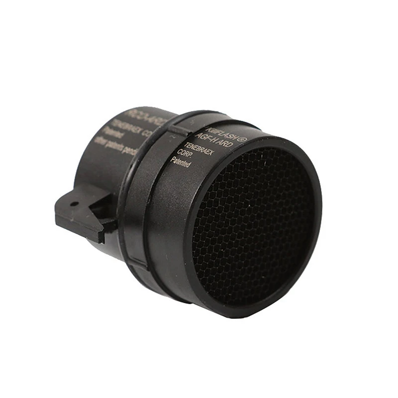 Tactical ACOG Scope Plastic Mesh Cover Cap, protetor de lente frontal, favo de mel anti-reflexo, caça ocular, tampa da lente