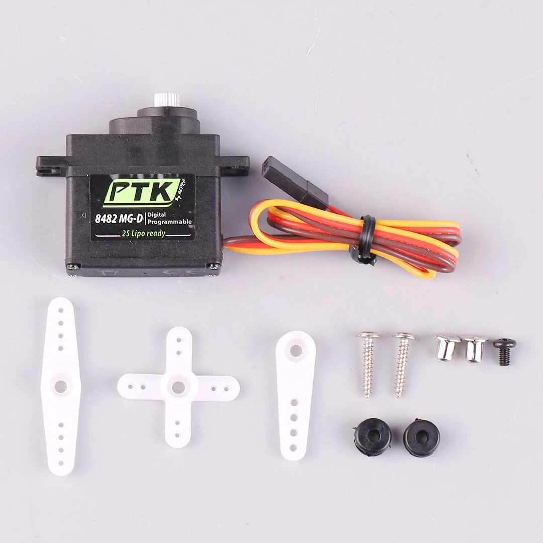 PTK8482 MG D servo petit engrenage métallique numérique à grande vitesse à aile fixe modèle d'avion haute pression servo