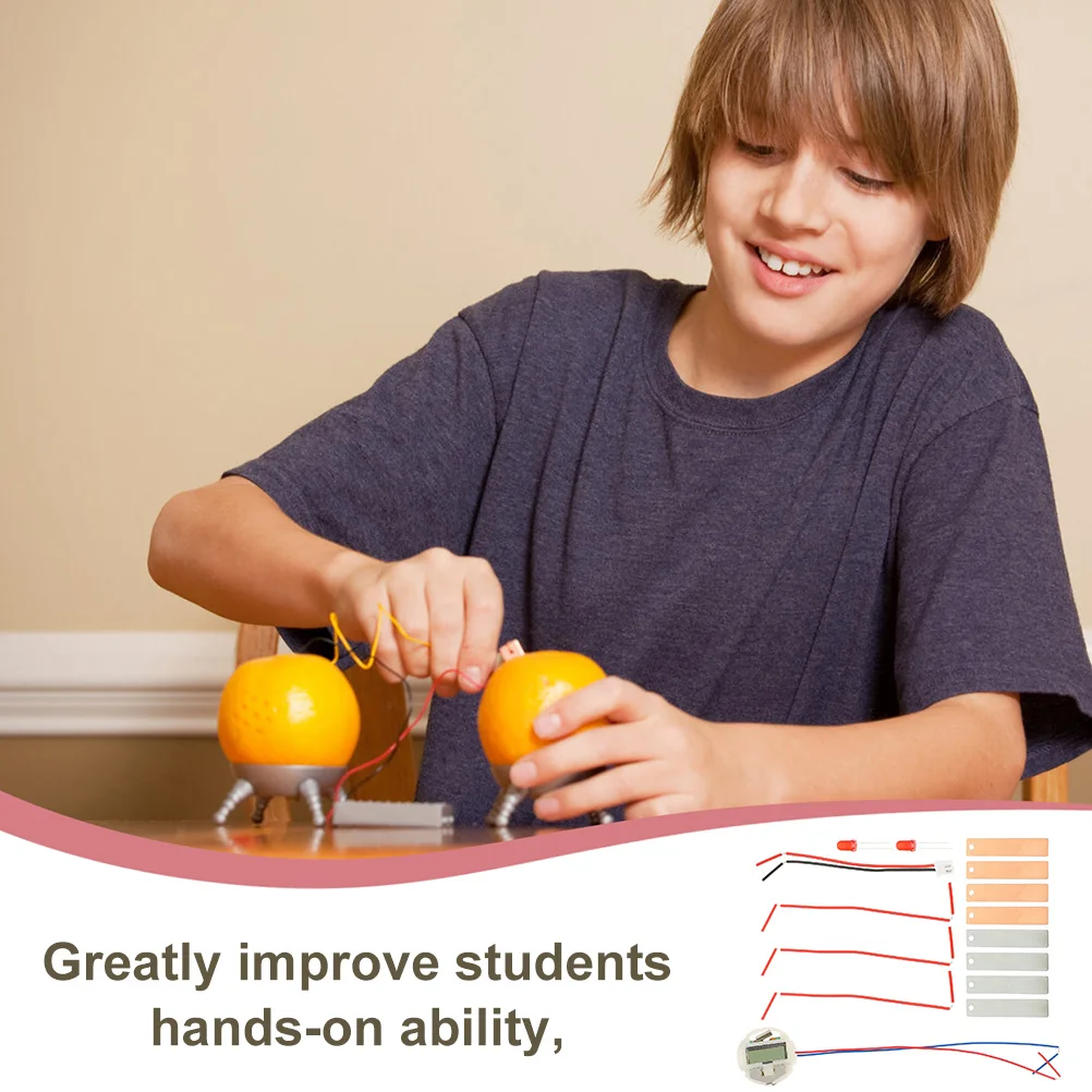 

2 Sets Educational DIY Fruit Battery Experiment Kit Creative Science Project For Student Hands-On Learning
