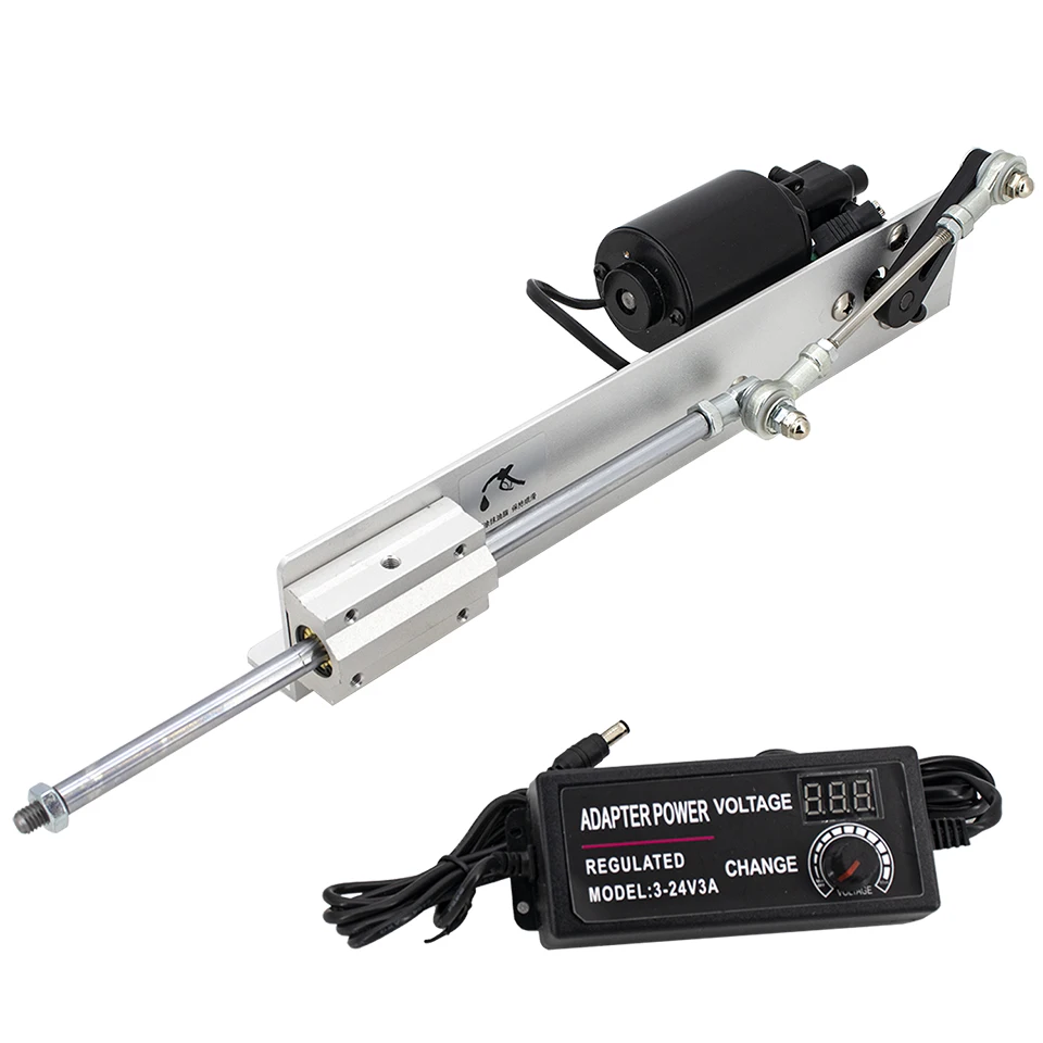 24V DC Linearantrieb-Motorkit, geräuscharmer Teleskopwippenmotor mit Drehzahlregelung, M8-Anschluss, Hub 30-120mm
