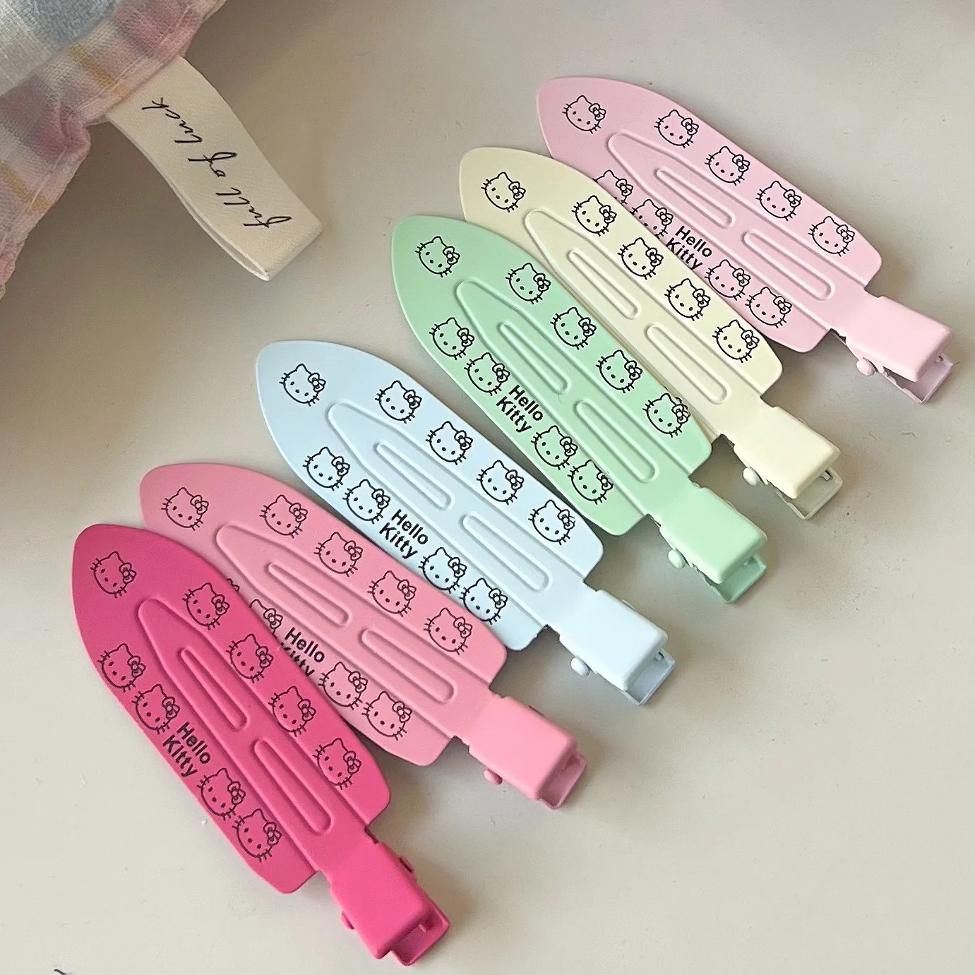 Huang Yu Ting With The Same Hair Clips 7cm Seamless Hair Clips Silkscreen Cartoon Printing Side Clip Three Oceanic Shattered Hai