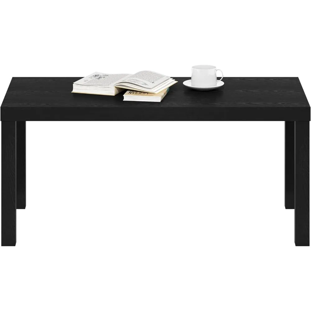Table basse classique simple pour salon, 38,98 (L) x 17,52 (H) x 18,9 (D) pouces, noir