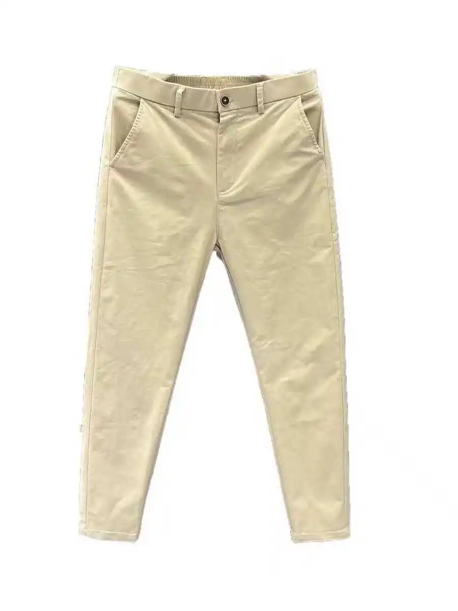 ใหม่ผู้ชาย SLIM FIT Cotton Casual กางเกงกรวย-aped แครอทสีบริสุทธิ์ฤดูใบไม้ผลิฤดูใบไม้ร่วงอินเทรนด์อเนกประสงค์ High-end ความรู้สึก Leisure ...
