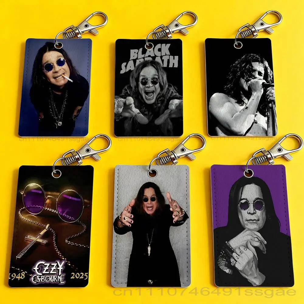 

Music O-Ozzy O-Osbourne Badge Holder Keychain For Bank Business Work Card Holder Student Card Protective Case Bus Card