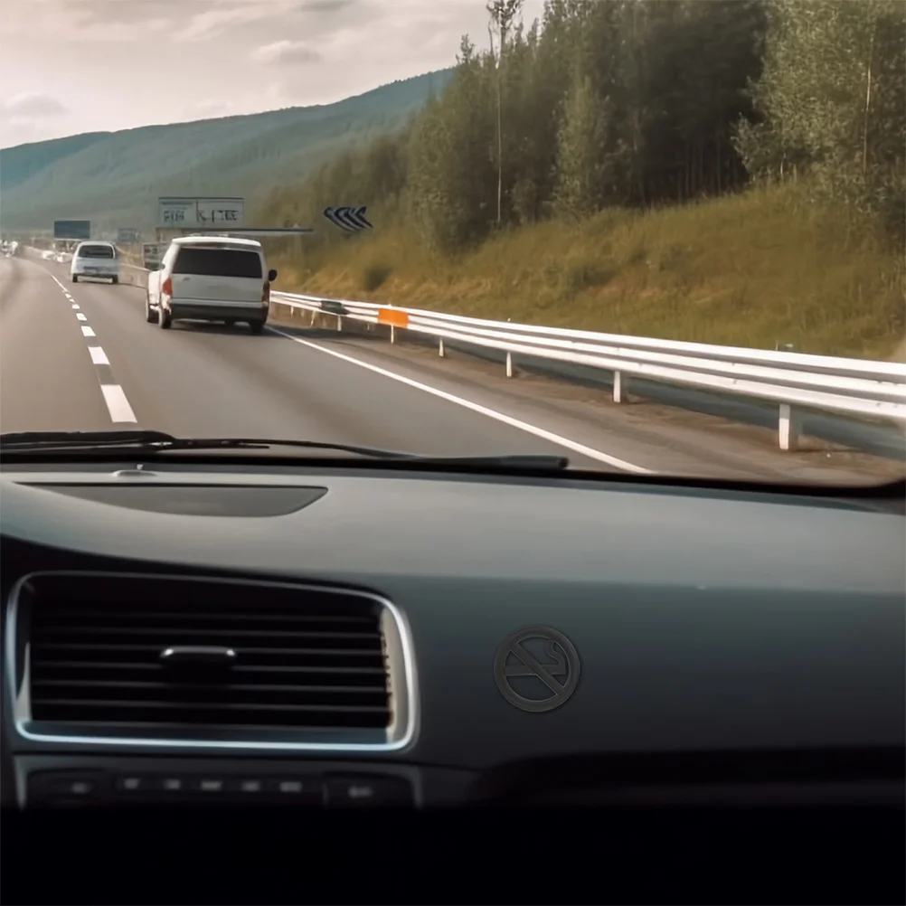 Pegatina de Metal para No fumar, señal de advertencia autoadhesiva 3D para Interior de coche, pegatinas de señal de advertencia para uso doméstico y de negocios, 2 uds.