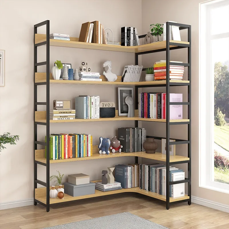 Bookshelf Floor Standing Multi-Layer Space Saving for Study Room for Living Room Large Storage, Bookcase