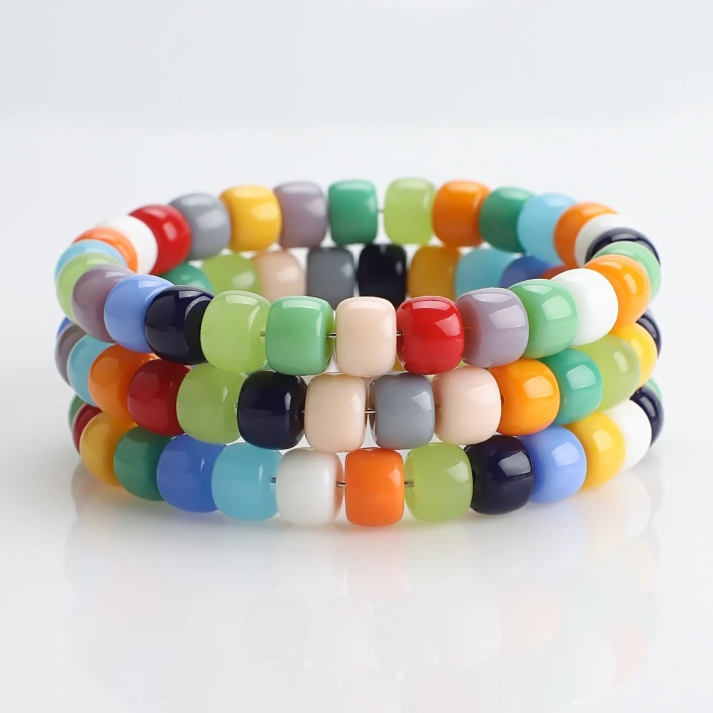 6x8mm 60Pcs Crystal Glass Beads Cylindrical Loose Spacer Beaded For Jewelry Making Supplies DIY Necklace Bracelet Clothing Acces
