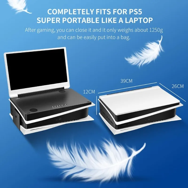 شاشة ألعاب محمولة مقاس 15.6 بوصة IPS 4k 60 هرتز مدمجة مع PS5 (غير متضمنة) 3840 × 2160 مع 2 HDMI - للفتيات