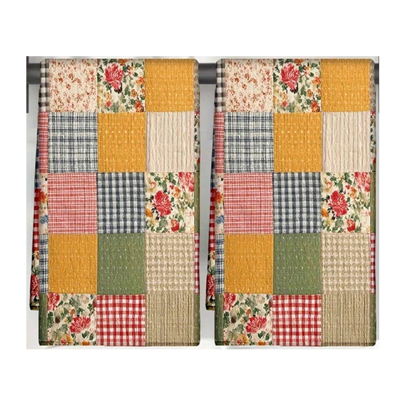 2Pcs, Plaid Spring Kitchen Towels, 40Cm*60Cm Towel Set, Best Kitchen Towels, Fun Kitchen Towels, Super Absorbent Soft Cleaning Cloth, Cooking and Baking Tea Towels, Hand Towels, Cleaning Cloths, Dishcloths, Kitchen Decor, Living Room Decorations, Kitchen Essentials, Home Essentials
