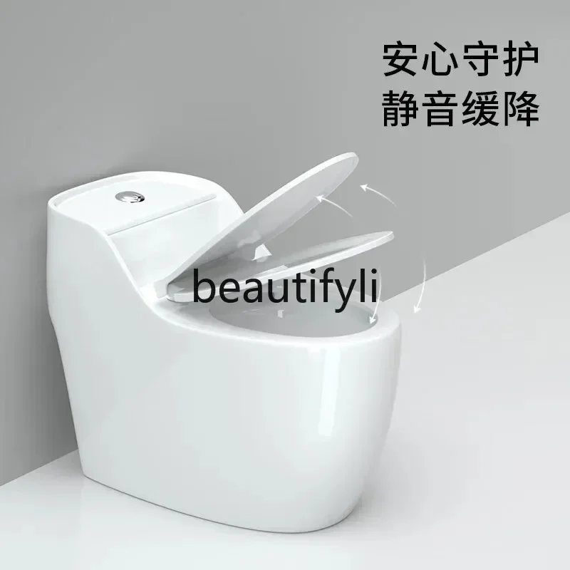 Z189 مرحاض منزلي ملون مقاوم للرذاذ سيفون مستقيم دافق مرحاض كبير الحجم #4