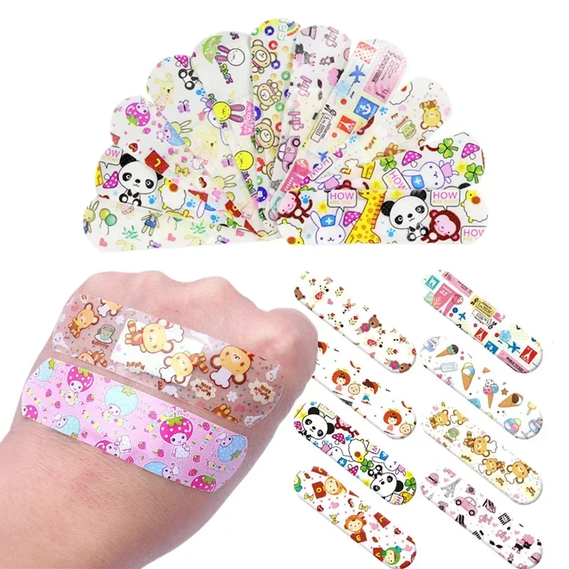 

100pcs/120pcs Cartoon Band Aid Waterproof Sute Sticking Plaster Wound Dressing Patch for First Aid Strips Tape Adhesive Bandages