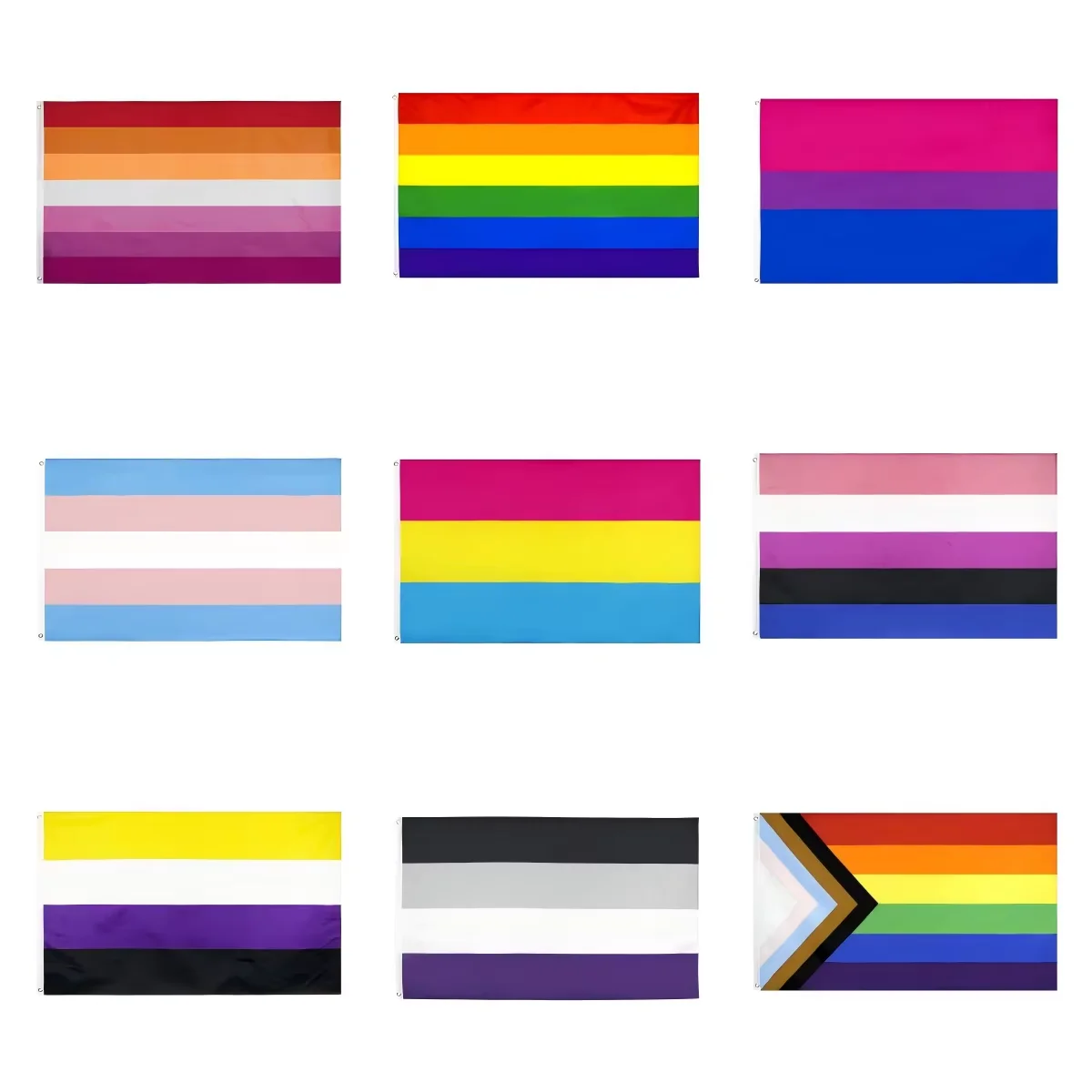 3x5Fts LGBT Rainbow Pride Flag LGBTQIA Lesbian Gay Bisexual Transgender Queer Intersex Asexual Pansexual Non Binary Genderfluid