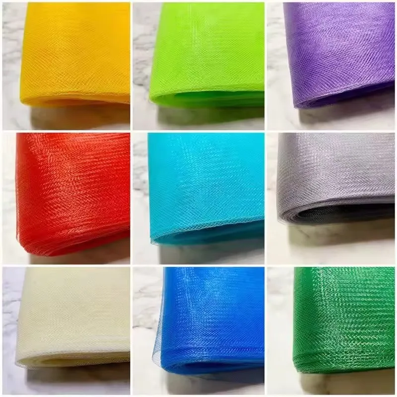 Soft Polyester Mesh Ribbon Flat Plain Crinolines Braid With Horsehair Fabric For Hats Craft Wedding Dress view 5