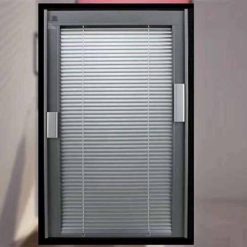 Discount Price Integral Blinds Aluminium Double Glass Door With Venetian Blinds Magnetic Integral Blinds