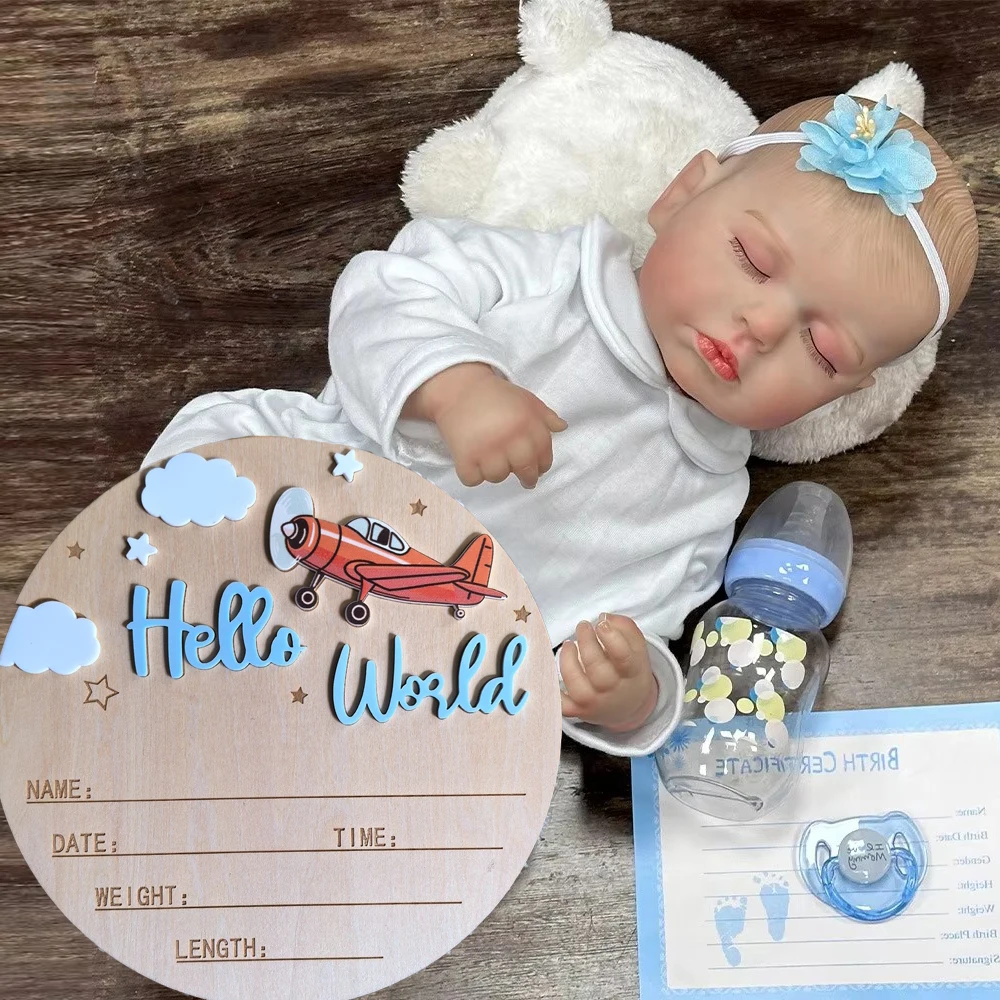 

20-дюймовая реалистичная кукла Reborn Baby W-020LULU может сидеть или лежать, мягкая виниловая 3D окрашенная кукла, соответствующие детские товары