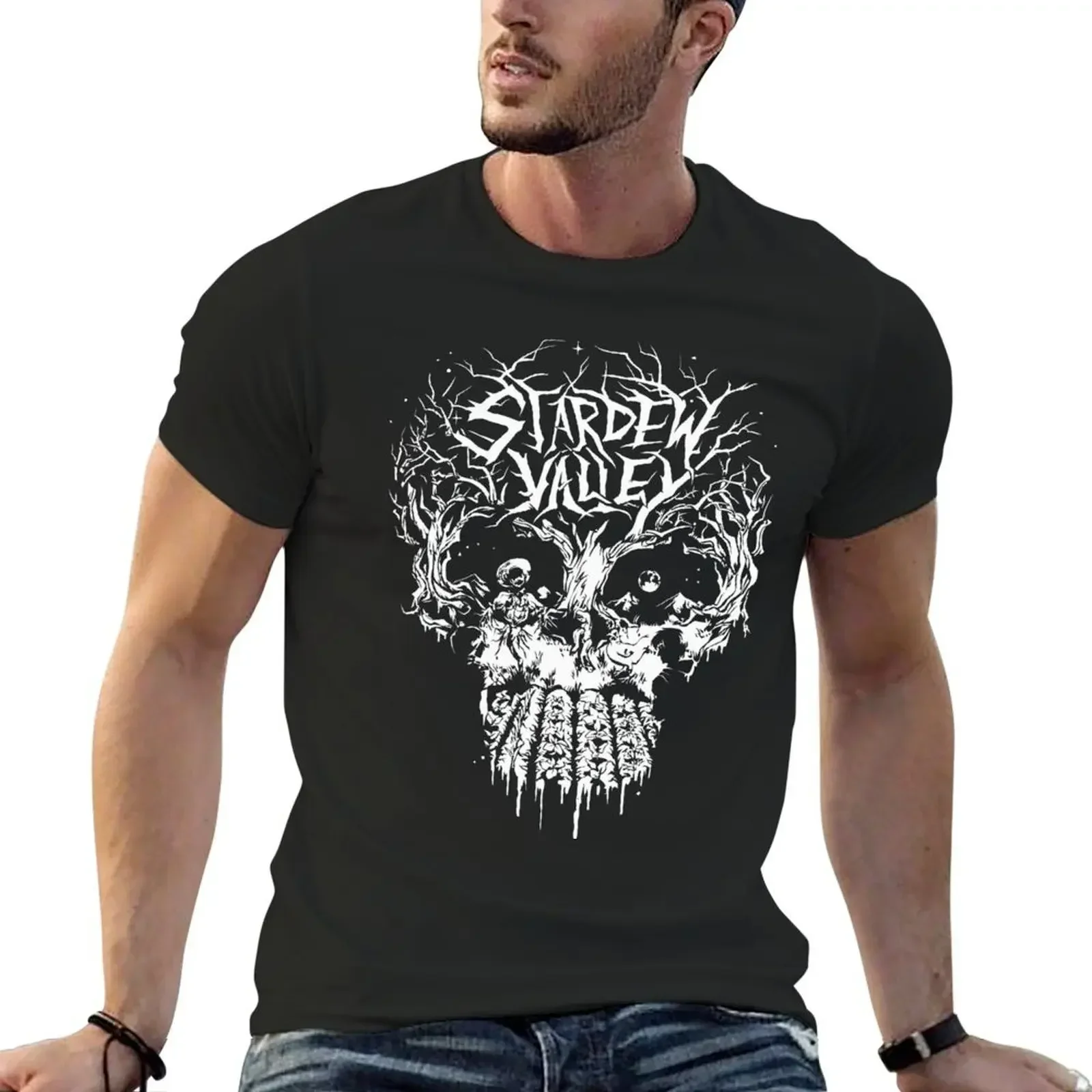 Stardew Valley Merch Skulldew Valley T-Shirt cute tops vintage anime shirt Blouse funny t shirts men