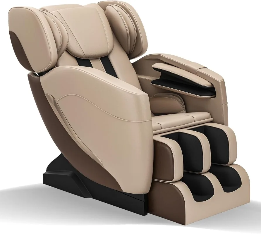 

2025 2D Massage Chair Full Body, Zero Gravity Recliner with 6 Auto Modes, Foot Massage, Heating, Bluetooth, Khaki