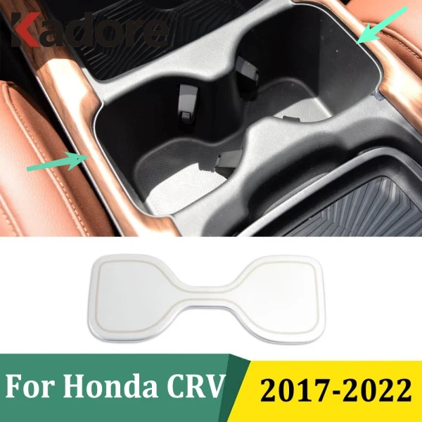 

Для Honda CRV CR-V 2017 2018 2019 2020 2021 2022, держатель для стакана с водой из нержавеющей стали, декоративная крышка, наклейка, аксессуары для отделки