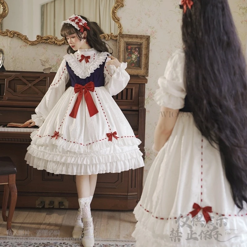 

Anime Comic Con 2024 Sonw Candy Lolita Christmas Kawaii Dress Suit Princess Girl Vintage Elegant Tea Party Halloween Cos