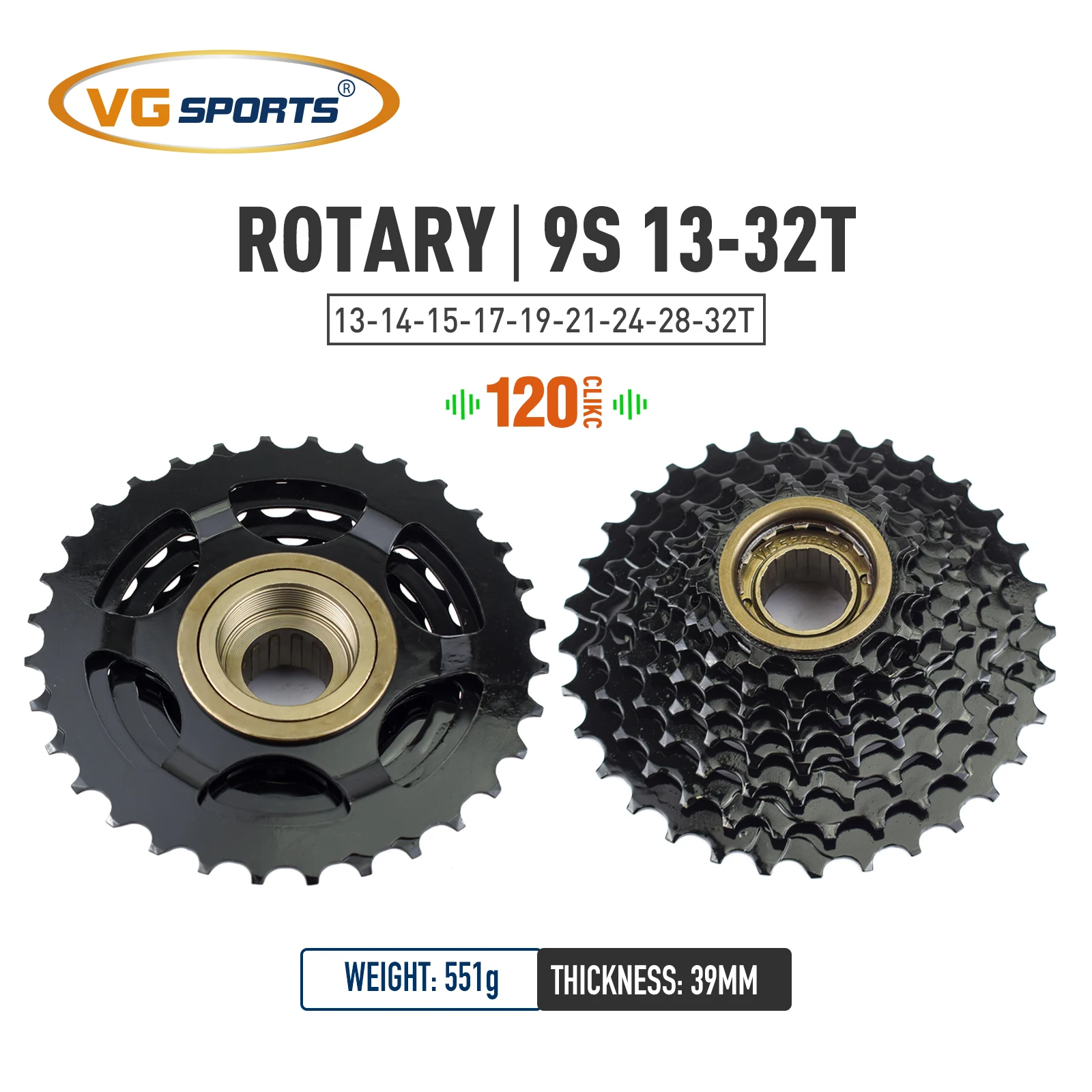 1pc VG Sport Fahrrad Kettenrad 5/6/7/8/9/10/11 Geschwindigkeit Gewinde Freilauf 14-28T 13-28/32T 11-32/36T Steckdosen Kompatibel mit Drehnabe