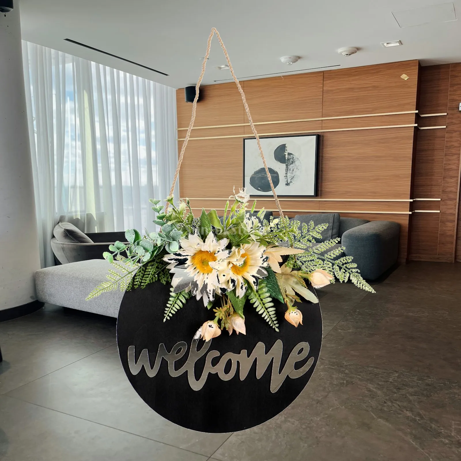 16inch Welcome Sign Porch Outdoor Front Door Home Seasonal Decor Accessory