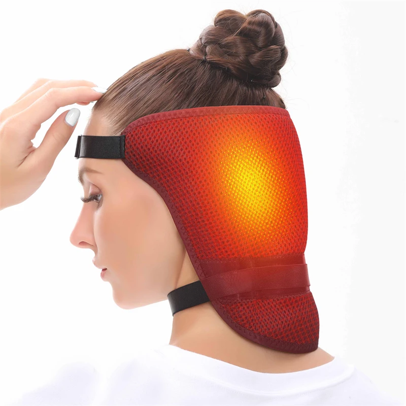 

Electric Heated Head Pad - Hot Compress Pad - 3-Level Heat & Timer - Back of Head Hot Compress & Head Relaxation
