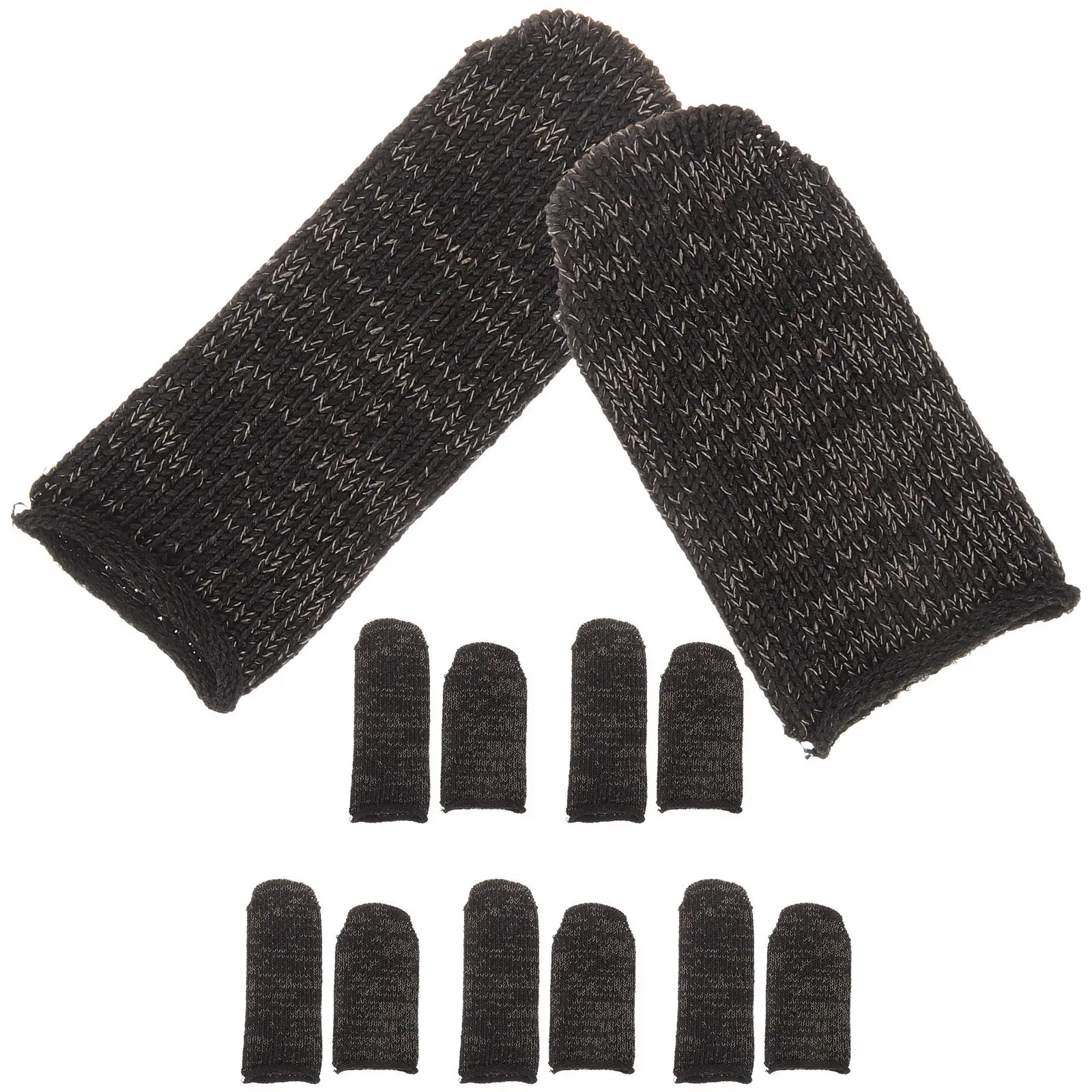 

6 шт. защитных напальчников из полиэстера от порезов, чехлы для пальцев, устойчивые к порезам, защитные накладки на пальцы, защита для рук