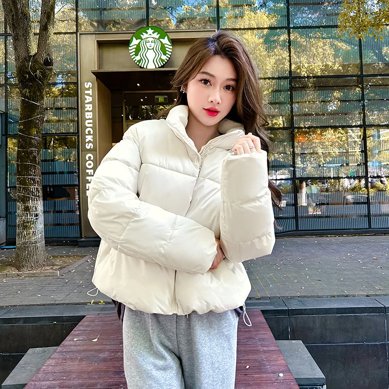 Women Puffer jacket 2023 Winter Short Down Cotton Coat Women New Black Casual Thickened and Slimming Cotton Jacket Bread Jacket