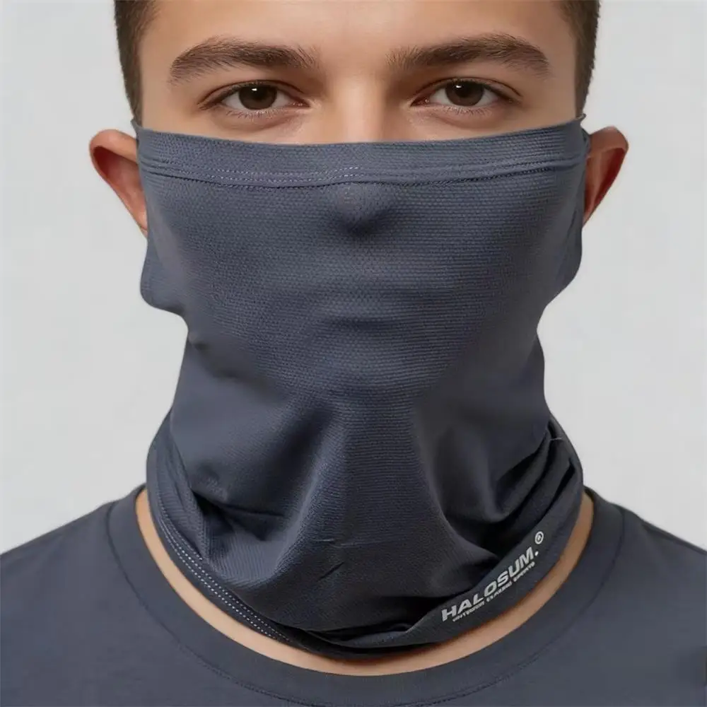 Pañuelo multifuncional de seda helada para protección solar, para primavera y verano, para motocicleta, deportes, máscara facial completa, banda para la cabeza mágica
