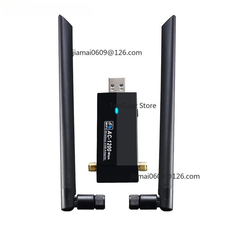 RTL8812AU High Power USB 1200Mbps Dual Band Wireless Network Card, Supports Kali Ubuntu Linux & Wireless Packet Capture