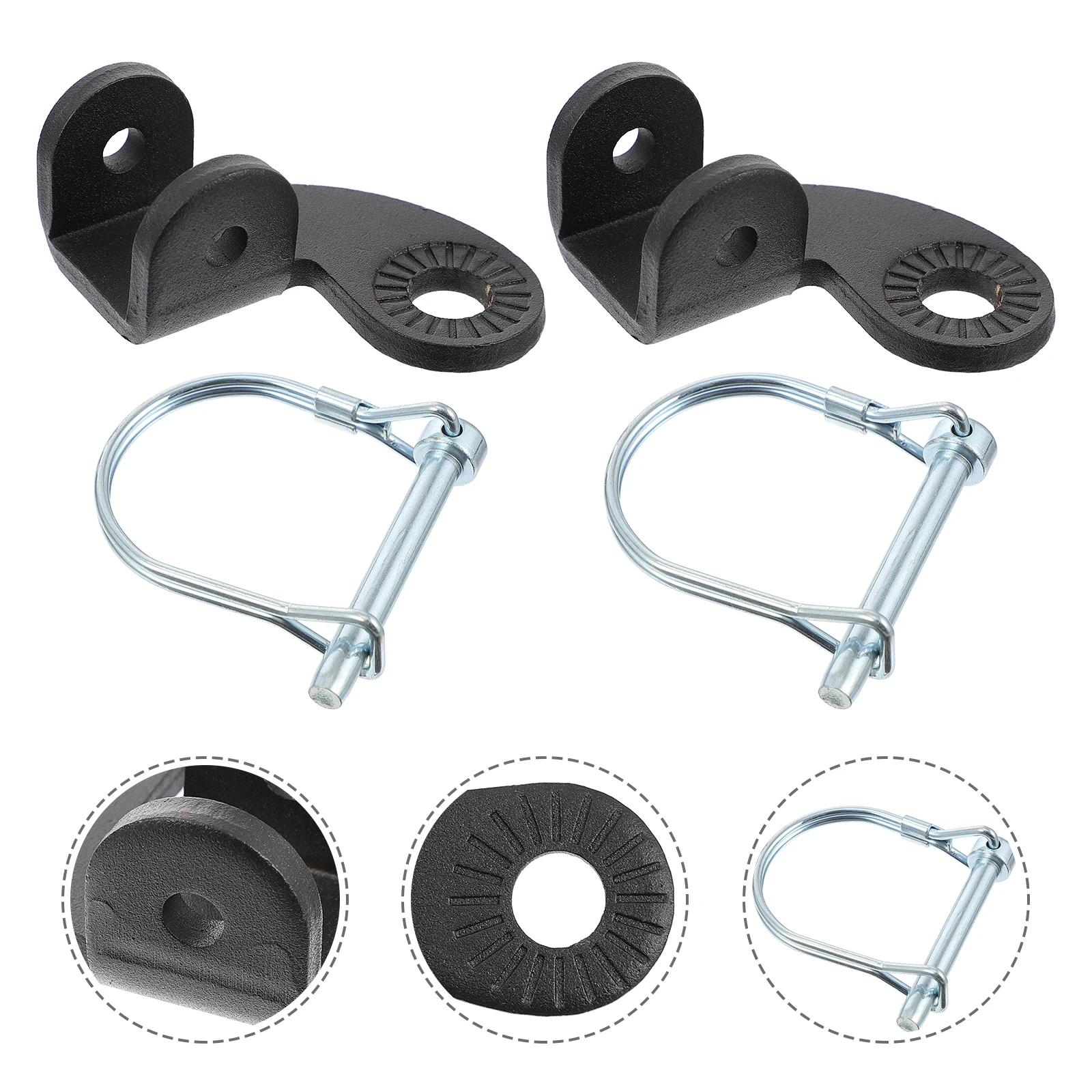 

2 Sets Bike Trailer Coupler Steel Easy Install Pull Kids Pets Goods Cycling Adapter Hitch Connector Attachment Accessories