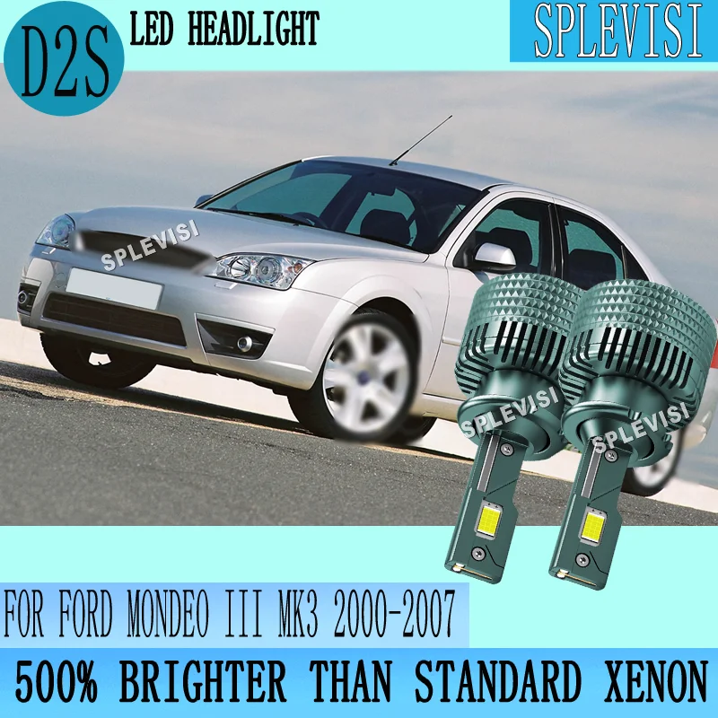 

D2S Secure Heavy Rain Night Safety Waterproof LED Car Headlight For Ford Mondeo III MK3 2000 2001 2002 2003 2004 2005 2006 2007