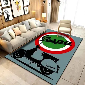15 velikostí motocyklový koberec s motivem V-Vespa, ložnice, obývací pokoj, koupelnová rohožka, kreativní rohožka do dveří, koberec do obývacího pokoje a domů 8 nejlepší prodej motocyklové koberce - №7