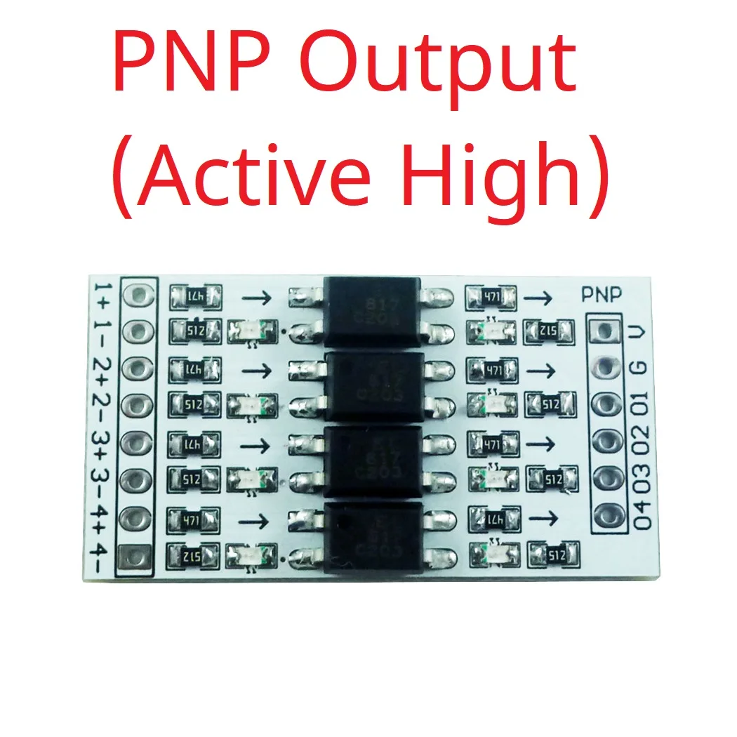 4ch 3.3V 5V 12V 24V Digital Logic Level Conversion Module NPN/PNP to PNP Optical Isolation Board for Arduiuo  NANO STM32 AVR