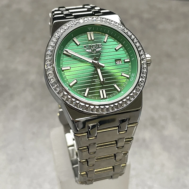 

Мужские кварцевые наручные часы LIGE 2026: модные, деловые, люксовые, водонепроницаемые, со светящимся циферблатом, стальным ремешком. Отличный подарок для мужчин.