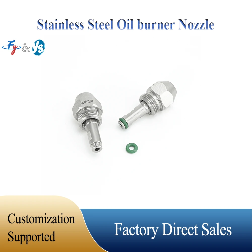 Steel Siphon Cone Spray Jet Nozzle Air Atomizing Burner Nozzle for Diesel Heavy Waste Oil Boiler Combustion
