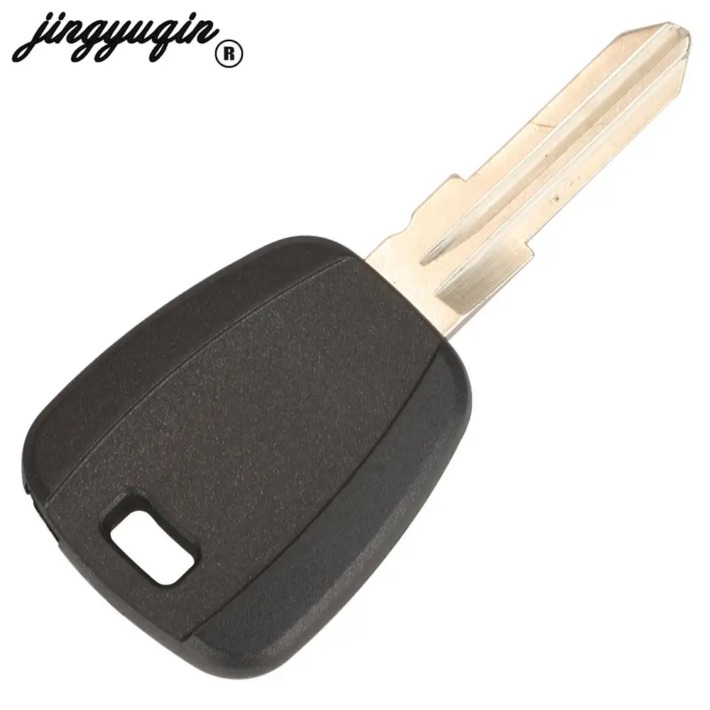 jingyuqin For Fiat Car Key Shell Case Black Blank Transponder 500 Ducato fob SIP22 /GT10 /GT15R Blade Replacement