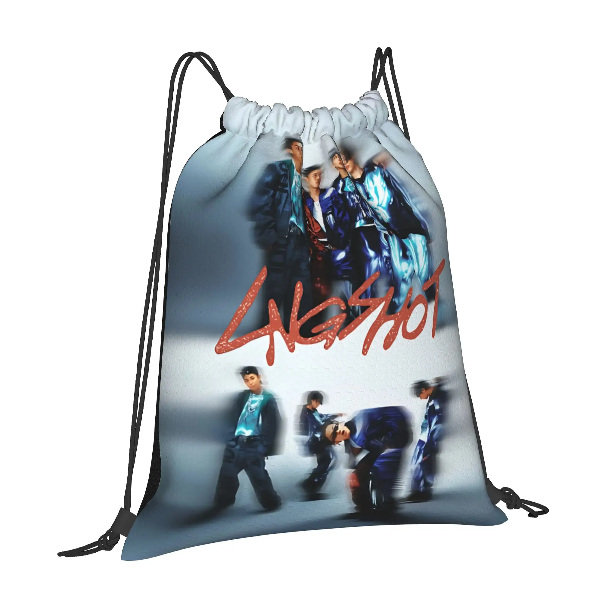 1 pc LNGSHOT Kpop Hip Hop Group  Drawstring Bags Travel Unisex Storage Bag