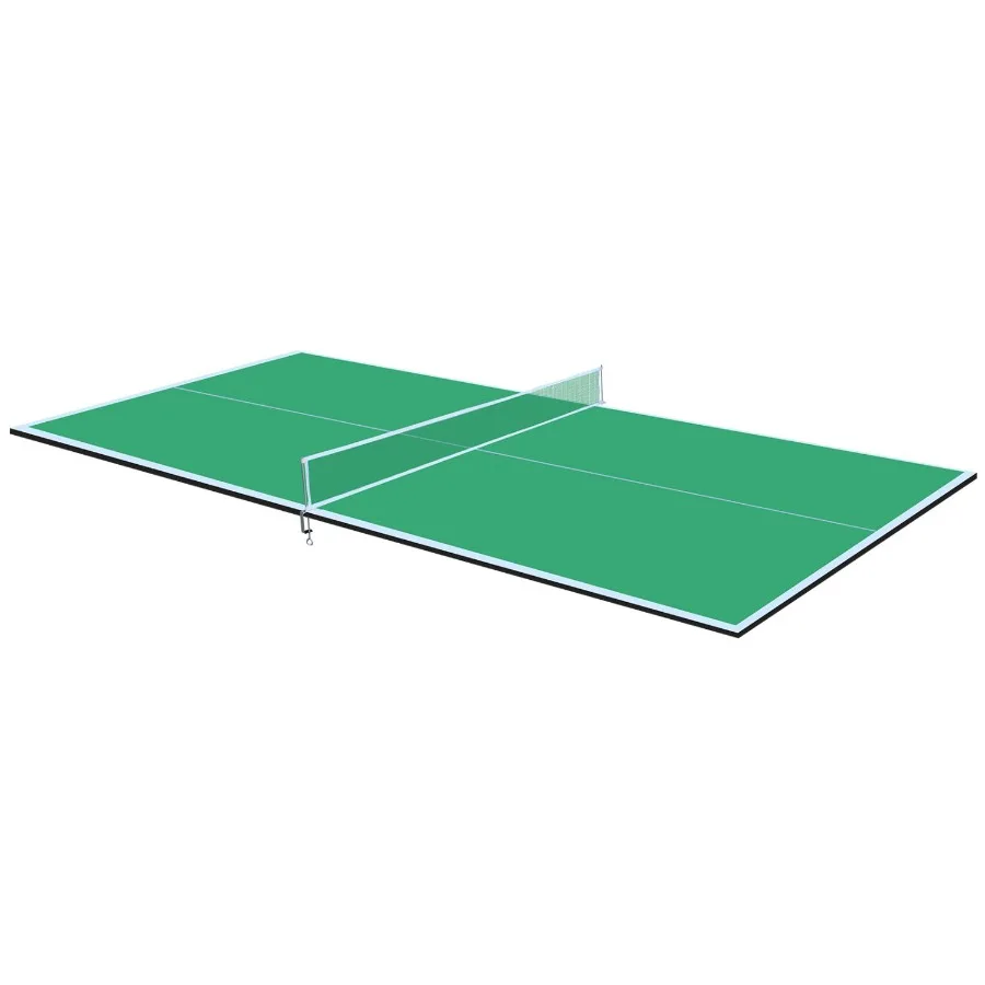 

8ft Green MidSize Table Tennis Table Foldable Portable Ping Pong Table Set for Indoor Games