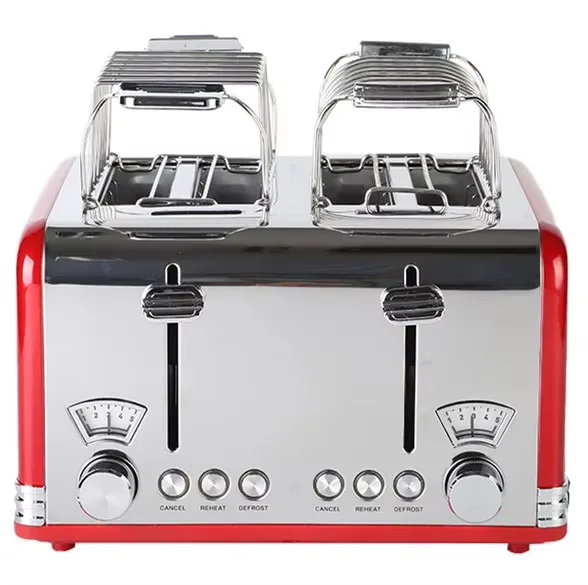 

CE CB LFGB Stainless Steel Toaster 220V 1625W Bread Toaster Machine With 4 Slice Toaster WT-8200AT