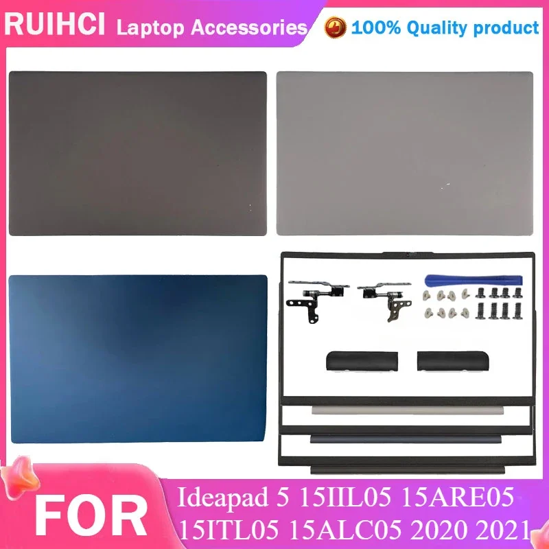 

New Laptop Part LCDBack Cover Front Bezel Hinges Part Replacement For Lenovo Ideapad 5 15IIL05 15ARE05 15ITL05 15ALC05 2020 2021