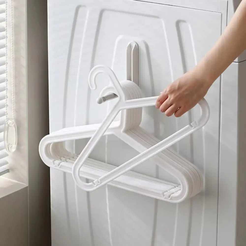 Wall Mounted Hanger Organizer Retractable Space Saving Retractable Rack Multi Hook Design Foldable Clothing Storage Hook