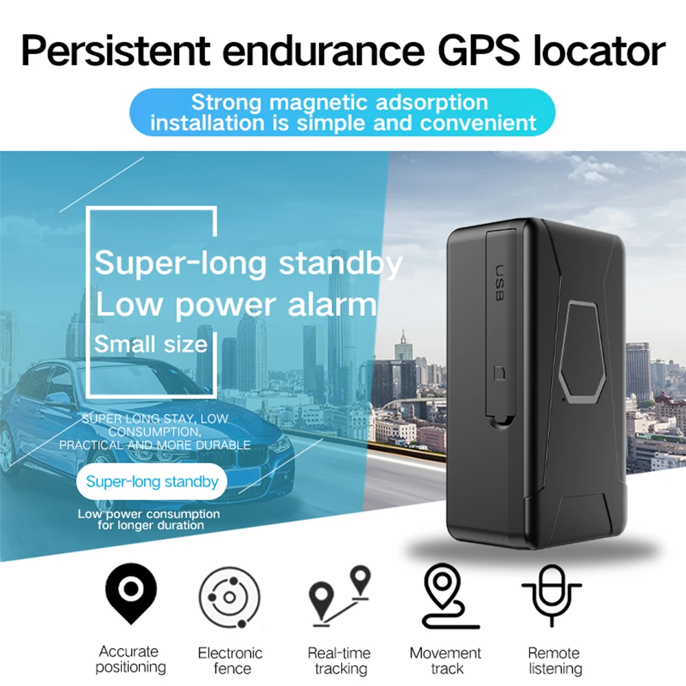 GPS Tracker Strong Magnetic Car Anti-Lost Anti-Theft Device Pet Kids Bag Tracking Smart Finder Locator APP Control