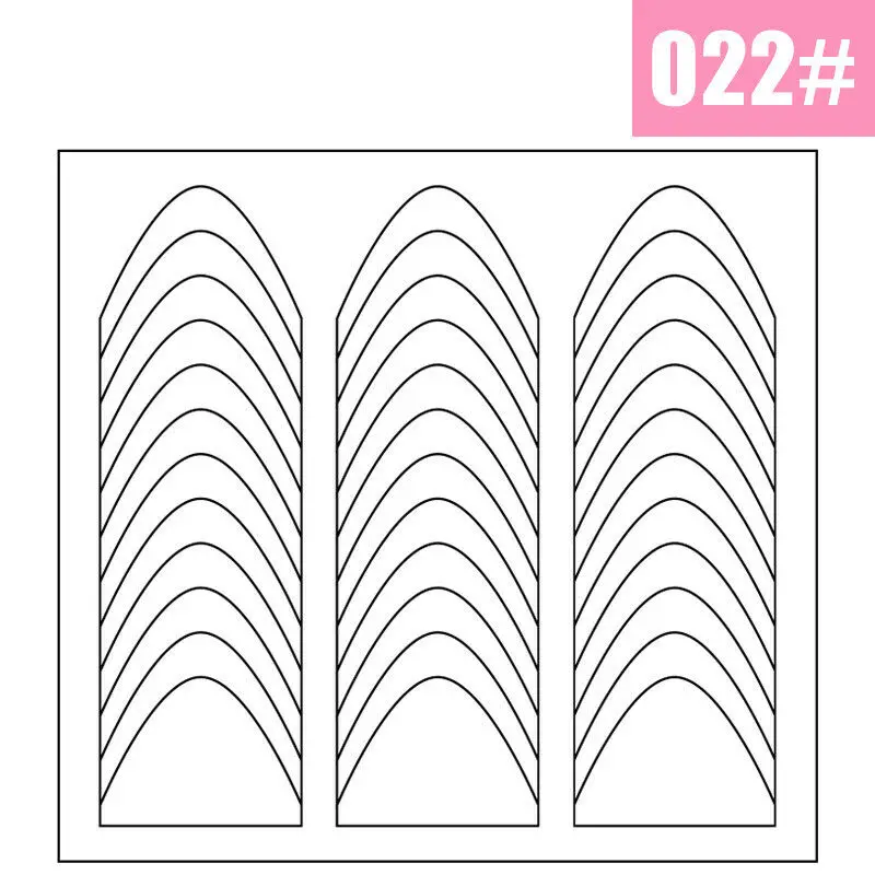 5-teiliges Nail-Art-Schablonen-Set für französische Maniküre, einfache Anwendung von Nagellack, Aufkleber für perfekte Nagelspitzen – Detail 26