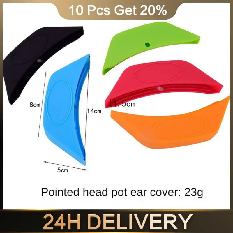 1pc Heat-p Easy To Clean Silicone Non-slip Pan Handle Cover Cookware Silicone Pot Handle Set Convenient Storage Kitchen Tools