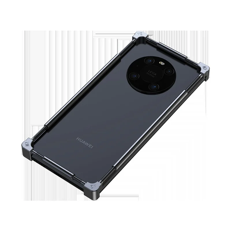 Original Metal Bumper Phone Case For Huawei Mate 60 50 40 30 RS 20 20X Pro Plus Aluminium Frame Protective Cover Fashion Shell