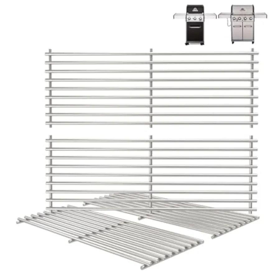 

17 3/8" Grill Grates for Broil King Baron Grill Replacement Parts 320 340 420 440 490 9761-67 Huntington Replacement Parts 2122