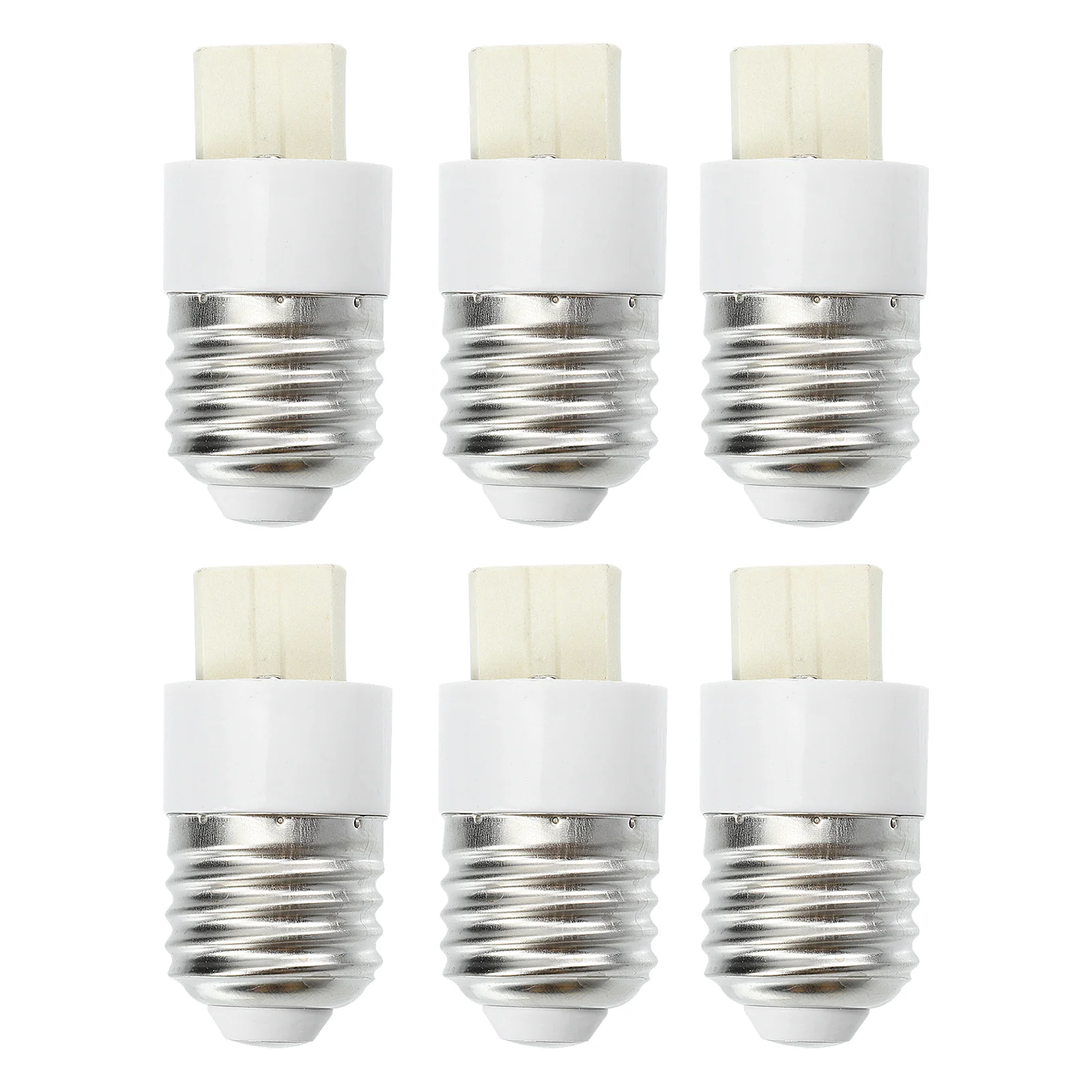 6pcs E27 to Light Socket Adapter PC Material Holder Converter LED Safe Practical Efficient Conversion Method